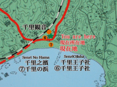 千里の浜周辺地図