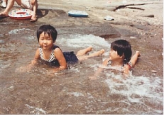 天神崎で泳げるよ！