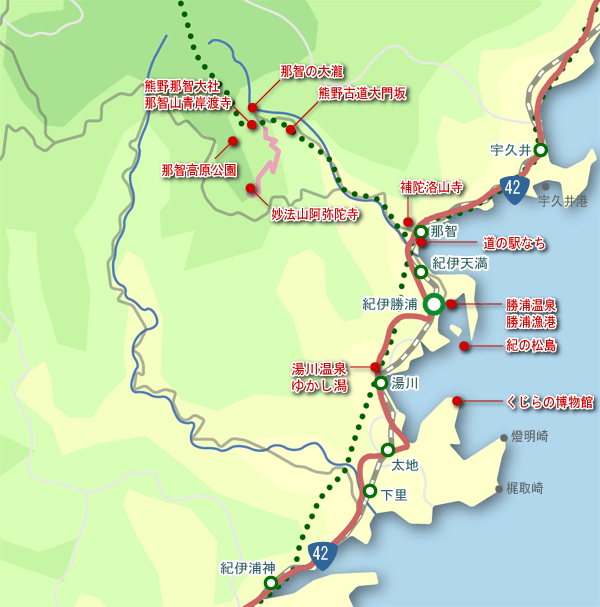 那智勝浦・太地エリアマップ